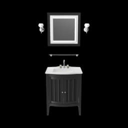 Wooden Bathroom Sink With Mirror image 1