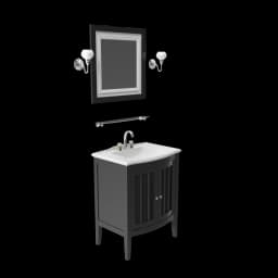 Wooden Bathroom Sink With Mirror image 2