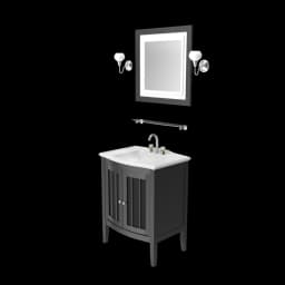 Wooden Bathroom Sink With Mirror image 3